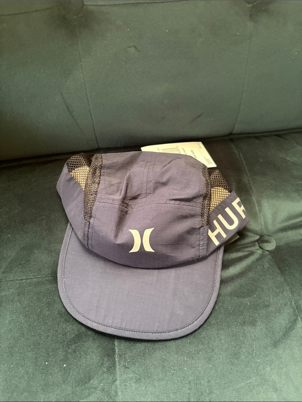 Hurley Navy Performance Mesh Runner Cap with Black Accents